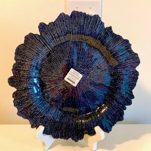 NWT Elegant Blue Decorative Charger Plate